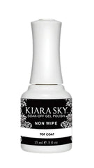 Kiara Sky LED UV Top Coat bottle for durable, high-gloss shine