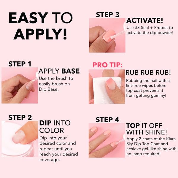 Kiara Sky Liquid Essentials application brush for precise base coat application.