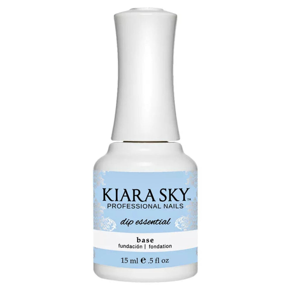 Kiara Sky Liquid Essentials Base Coat ready for smooth dip manicure with lasting wear.