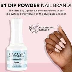 Kiara Sky Liquid Essentials dip manicure setup shown for at-home use.