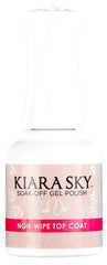 KIARA SKY Rub On Top Coat bottle showing glossy powder-ready finish