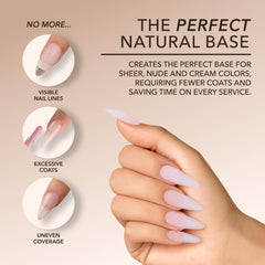 Kiara Sky smooth natural base enhances sheer and cream color application
