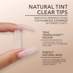 Kiara Sky ultra-thin cuticle edge ensures flush, natural application and less filing