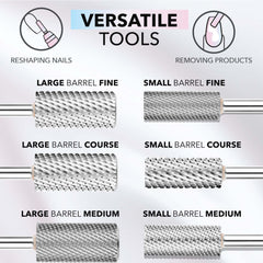Kiara Sky universal nail drill bit for shaping, shortening, and backfill.
