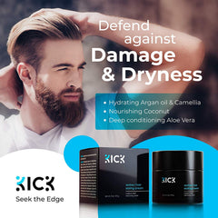 Kick Active model with boardroom look demonstrating controlled style