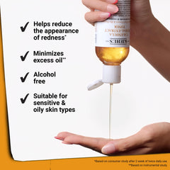 Kiehl's Calendula toner texture close-up, lightweight and fast-absorbing.