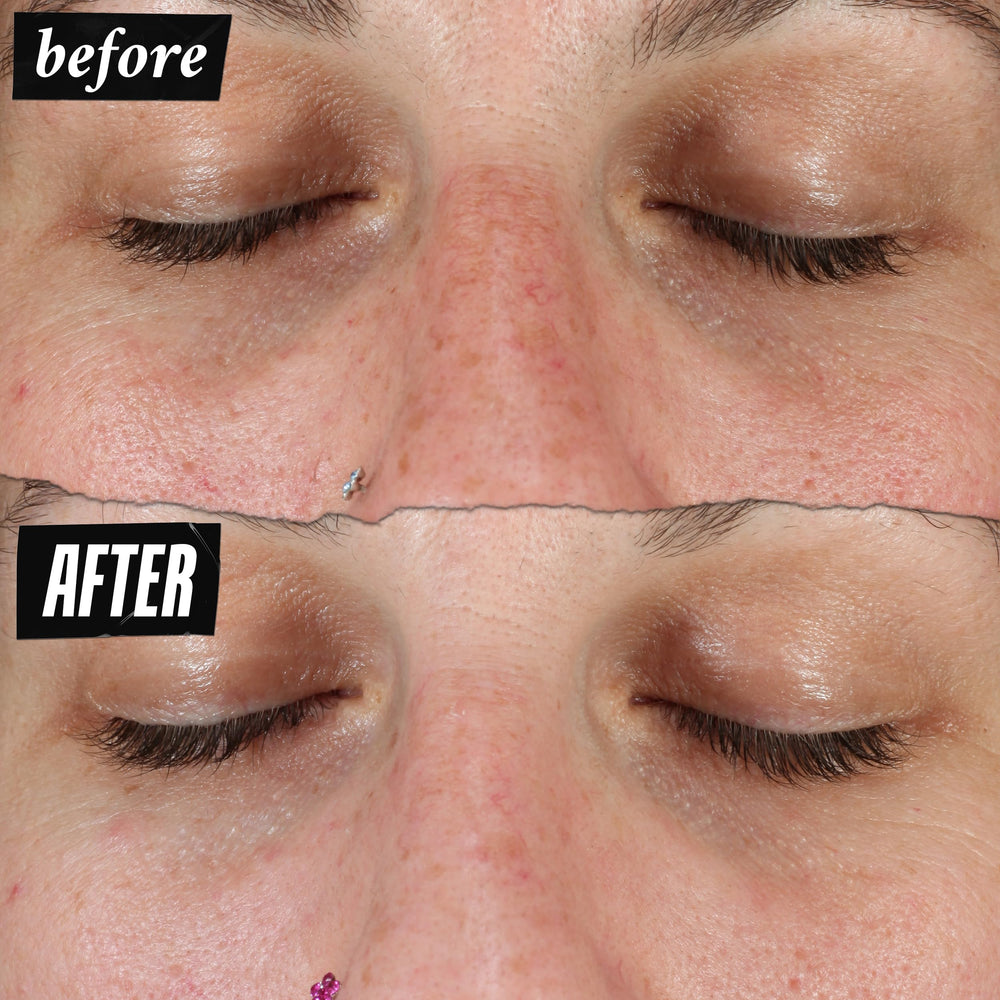 Kiehl's Clearly Corrective serum texture close-up highlights lightweight absorbent formula.