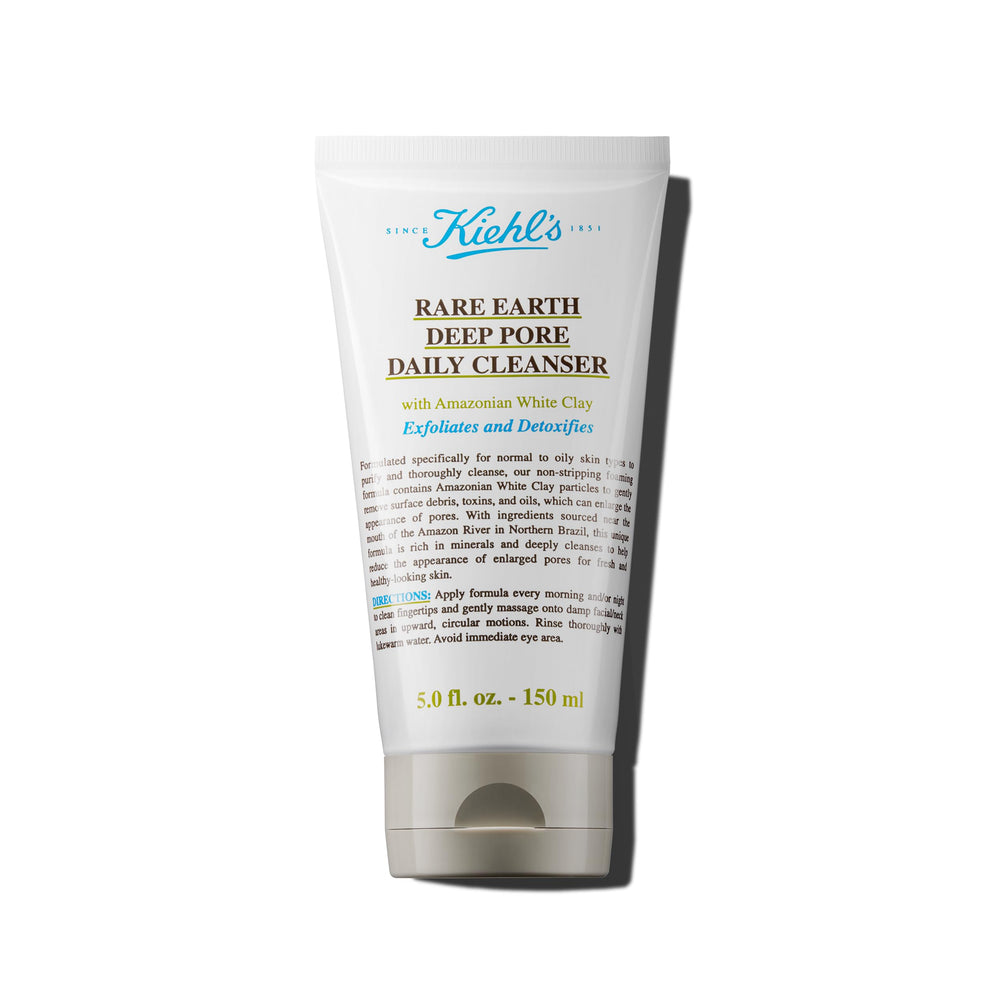 Kiehl's Rare Earth Deep Pore Cleanser bottle for daily oil control.
