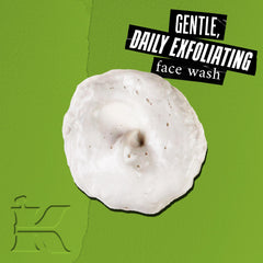 Kiehl's Rare Earth Deep Pore Cleanser foaming lather for gentle exfoliation.