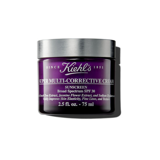 Kiehl's Super Multi-Corrective Cream SPF 30 bottle delivers daily hydration and protection