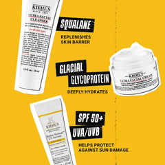 Kiehl's travel-size facial cream tube offers compact daily moisturization.