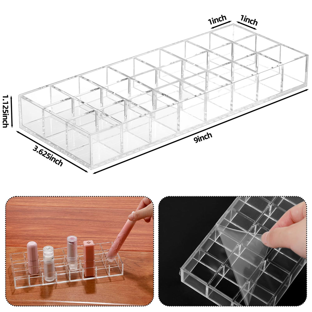 Kigley vanity storage case in clear acrylic enhances display and access