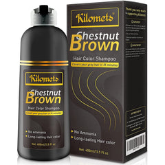 Kilomets Chestnut Hair Dye Shampoo gift-ready packaging enhances gifting for mom and dad