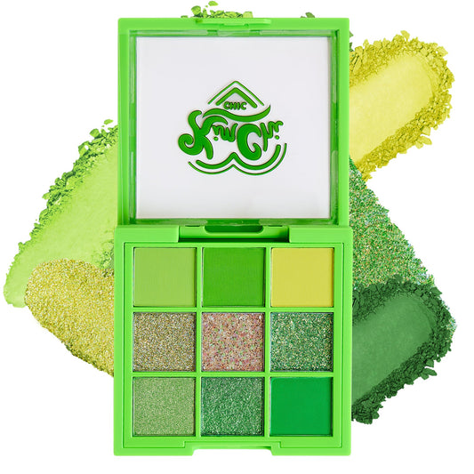 Kimchi Chic Citrus Queen 03 Lime palette open shows vibrant greens for versatile day-to-night looks.