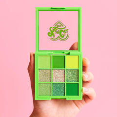 Kimchi Chic Citrus Queen 03 Lime palette top view highlights nine pigmented shades.