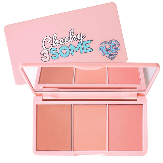 KimChi Chic Cheeky 3Some palette open showing three shades for versatile rosy glow.