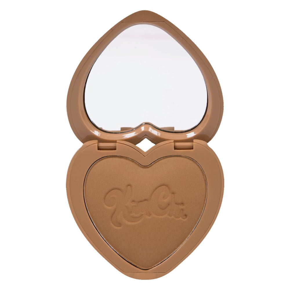 KimChiChic Beauty Thailor Bronzer compact in a heart-shaped case for quick on-the-go glow.