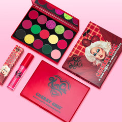 KimChiChic Cherry Chic shimmer swatches display vibrant color with lasting wear.