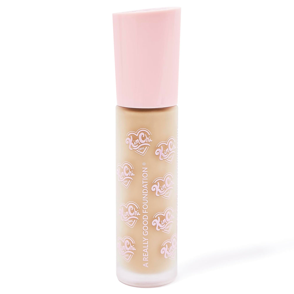 KimChiChic foundation blended with fingertips for easy, comfortable wear.