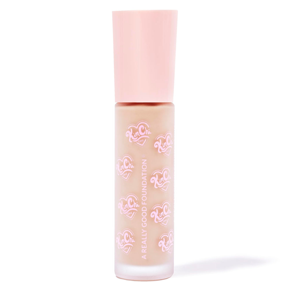 KimChiChic foundation natural finish on skin offers breathable wear.