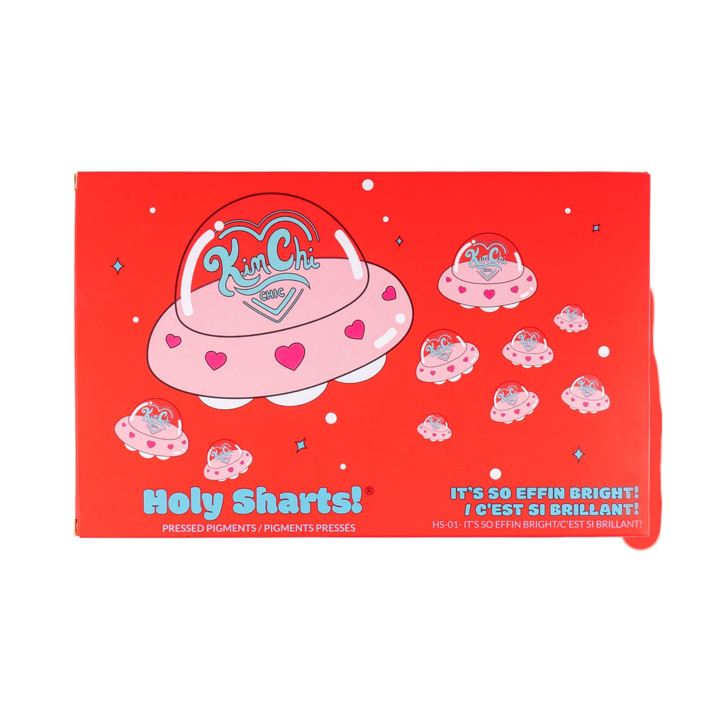 Compact closed view of KimChiChic Holy Sharts Eyeshadow