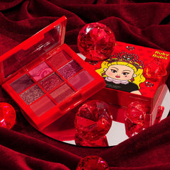 KimChiChic Jewel Collection Eyeshadow Palette Ruby swatches reveal rich pigments and texture