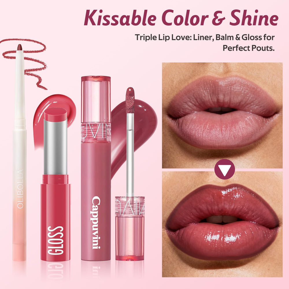 Kimuse 3-step application guide—easy routine for stunning lips.