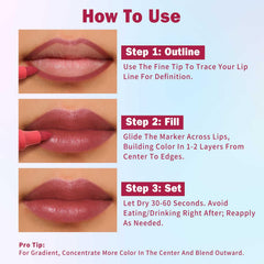 Kimuse Lip Stain Set includes a swatch card to compare shades easily.