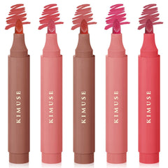 Kimuse Lip Stain Set with precise tip for clean, defined outlines.
