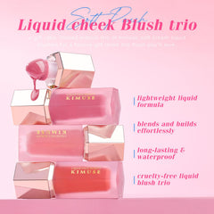 KIMUSE swatches showing dewy finish and buildable color for daily radiance.