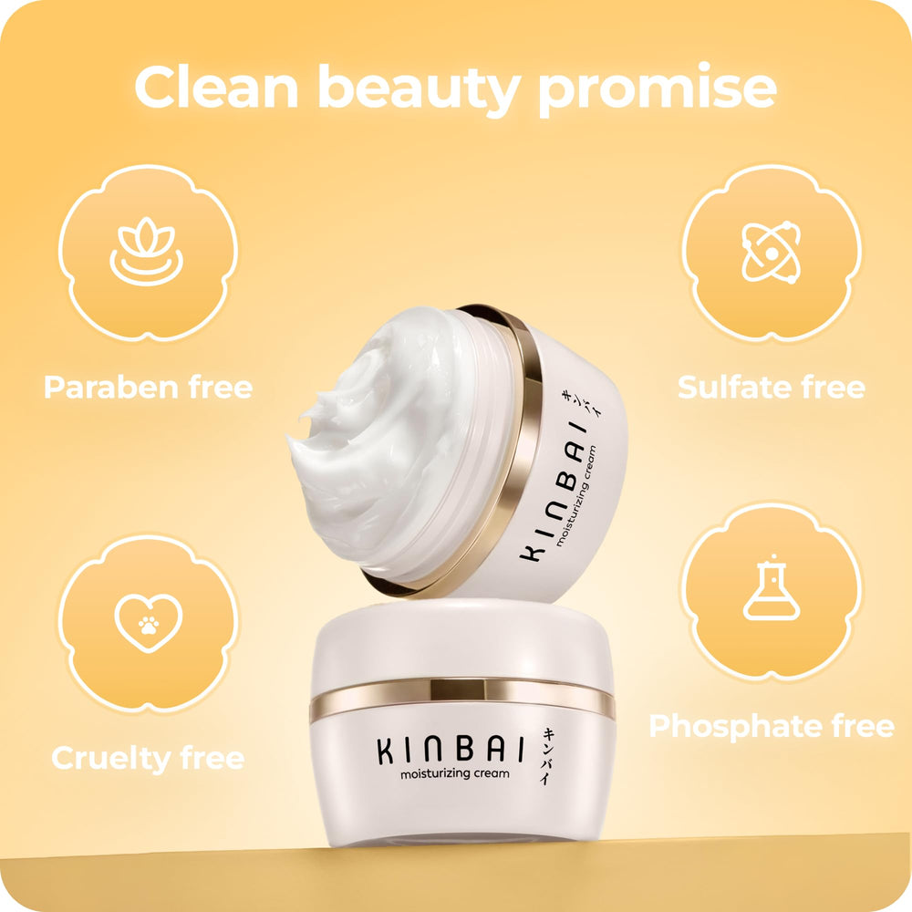 Visible glow on skin after applying Kinbai Face Cream.