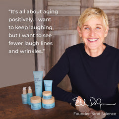Kind Science fragrance-free packaging closeup emphasizing sensitive skin friendly formulation.