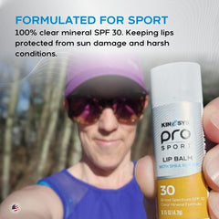 KINeSYS Pro Sport Lip Balm is water-resistant up to 80 minutes during activities