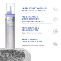 Daily use of KINTOR KX-826 foam on clean dry scalp