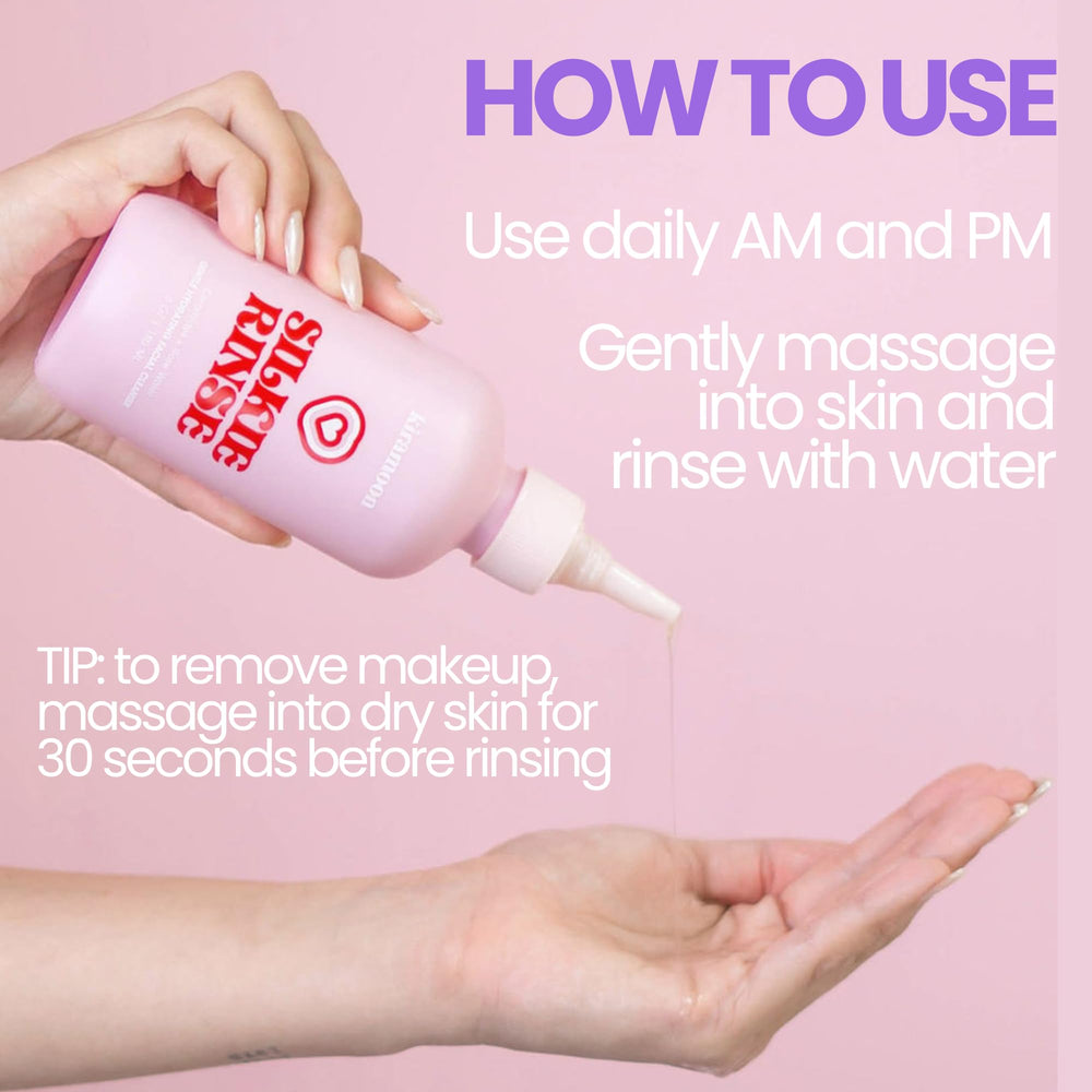 Kiramoon Silkie Rinse facilitates removal of long-wear cosmetics.