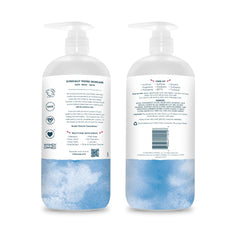 Kirks 3-in-1 pump-top bottle shown for quick daily showers.