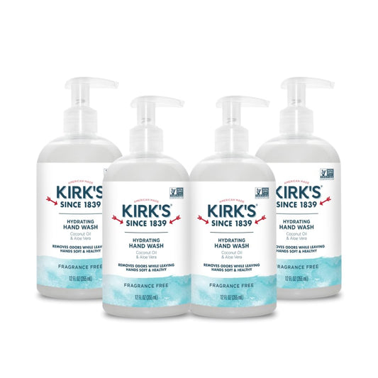 Kirk's Hydrating Hand Wash bottle with coconut oil for soft hands