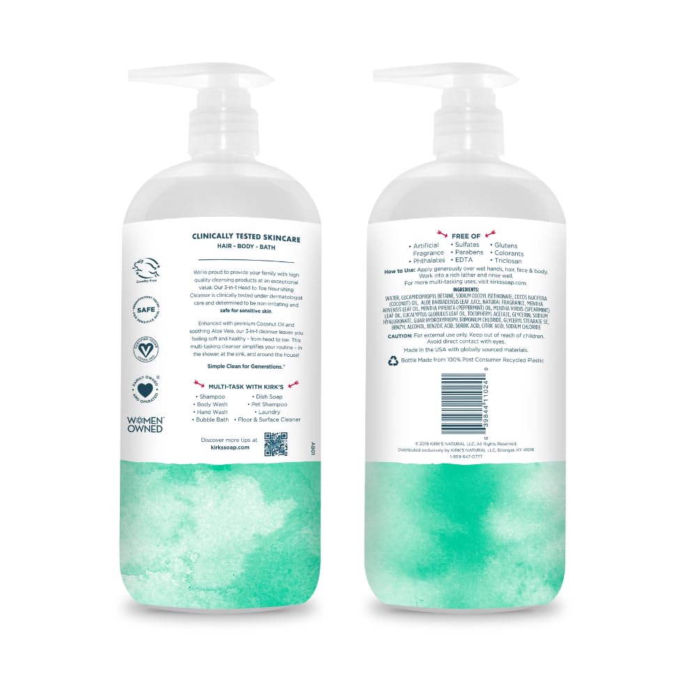 Kirks mint-eucalyptus lather for a refreshing shower experience