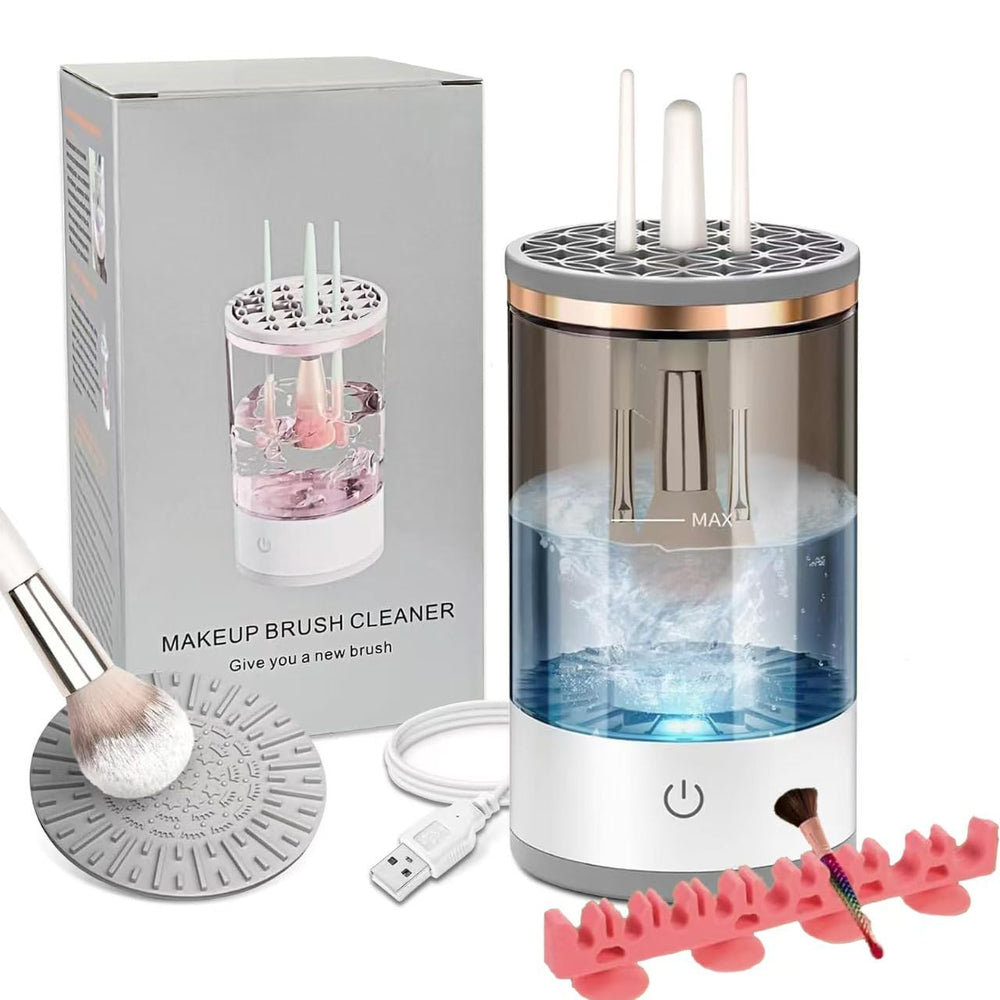 Kismiger Electric Makeup Brush Cleaner front view ready for use.