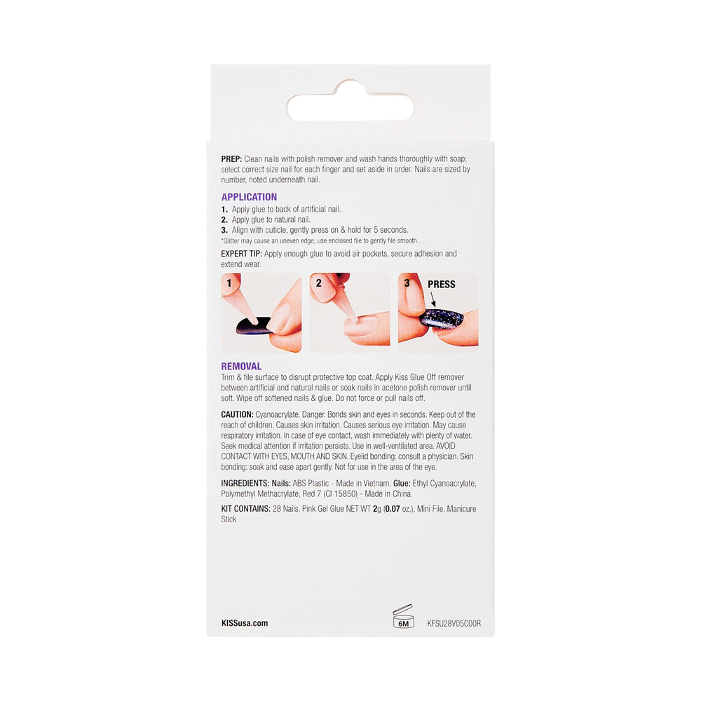 KISS Gel Fantasy long-wear design designed for up to 14 days of wear.