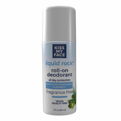 Kiss My Face Liquid Rock Roll-On fragrance-free deodorant for daily, skin-friendly use.