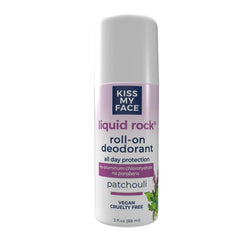 Kiss My Face Liquid Rock Roll-On Patchouli bottle for all-day odor control