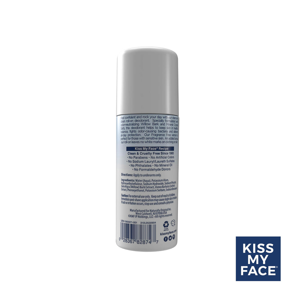 Kiss My Face Liquid Rock Roll-On vegan cruelty-free deodorant option.