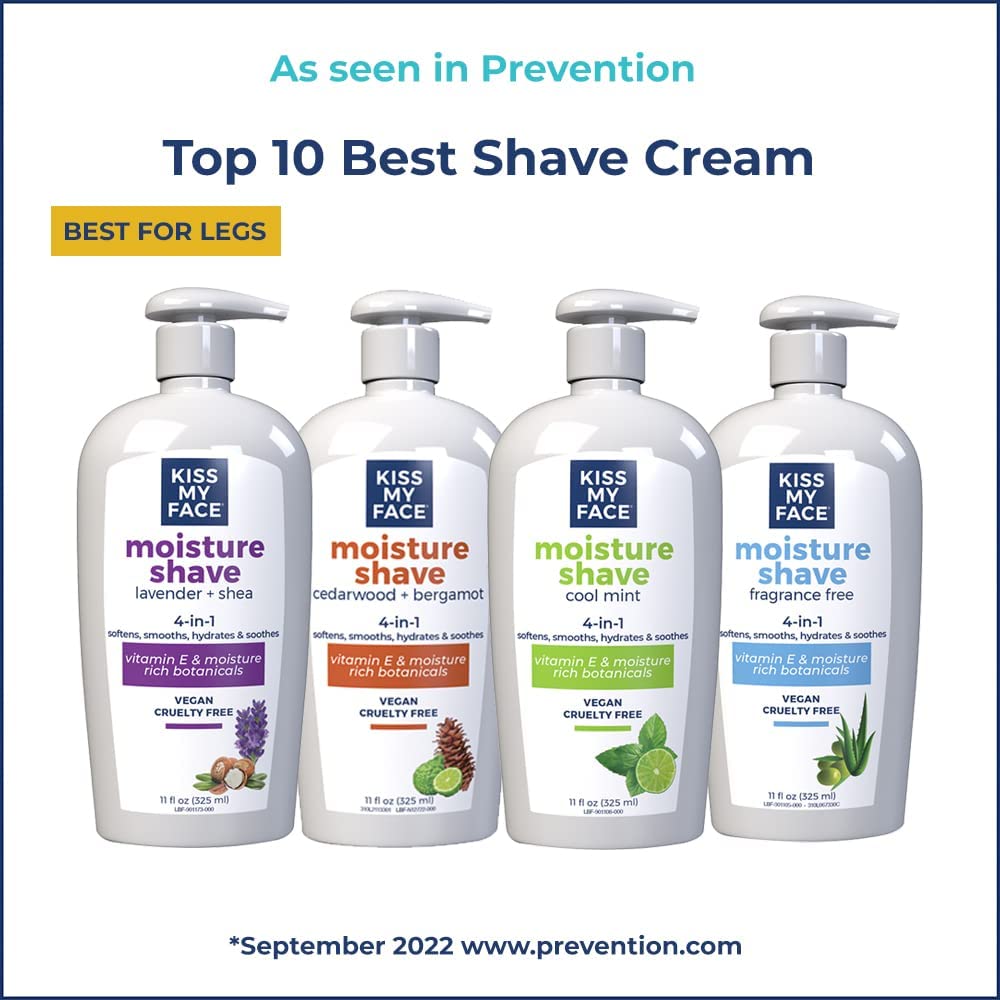 Kiss My Face Moisture Shave cooling peppermint detail for refreshed shave