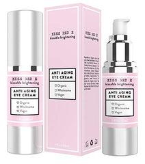 Kiss Red E anti aging eye cream jar showing rich hydration texture