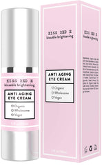 Kiss Red E eye cream close-up texture highlighting smoothing formula