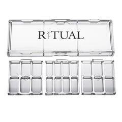 KIT RITUAL empty palette with 20 wells for streamlined makeup storage.
