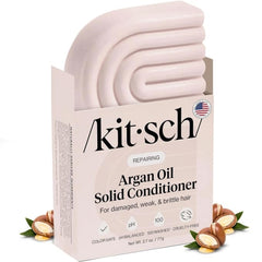 Kitsch Argan Oil Conditioner Bar focused on damage repair for healthier-looking hair.