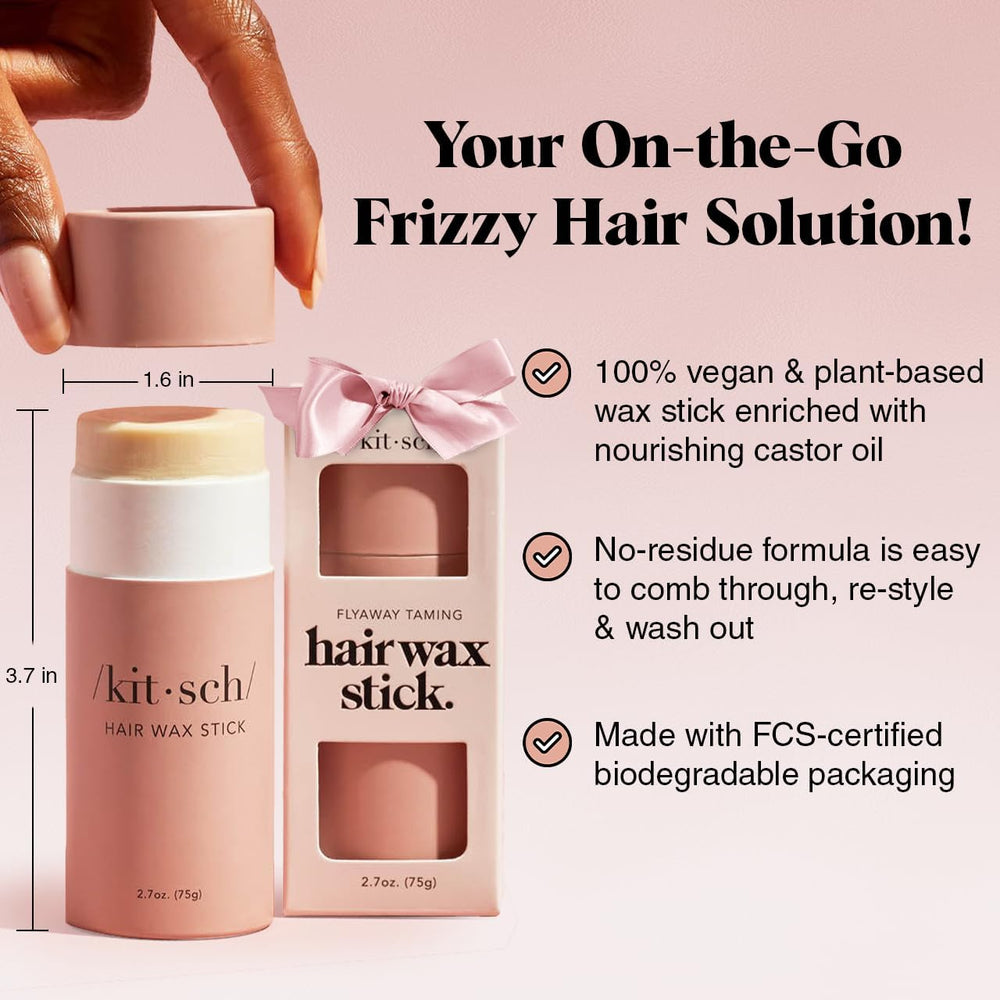 Kitsch Hair Wax Stick no-residue formula delivers a natural look