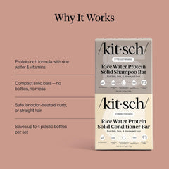 Kitsch Rice Water Bar packaging eco-friendly to reduce plastic waste.